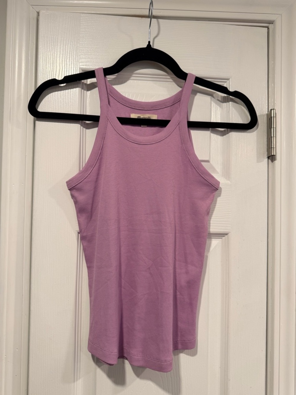 NWOT Madewell Size XXS Lavender Thin Strap Ribbed Supima Racerback Tank Top